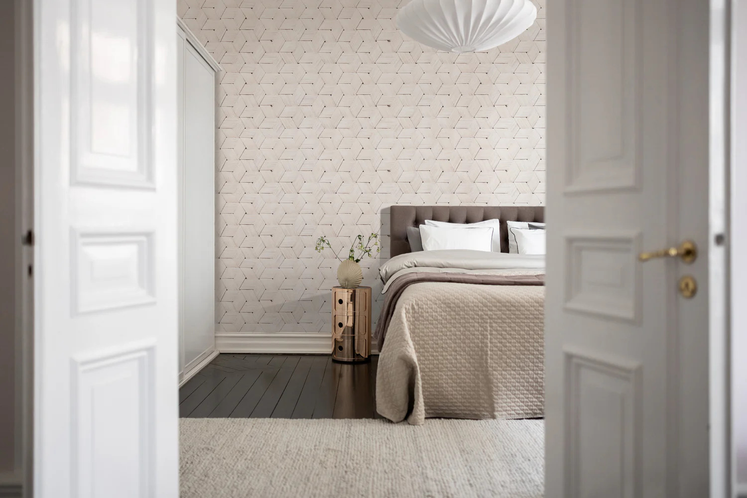 Birch Bark Braids, Pattern Wallpaper in bedroom