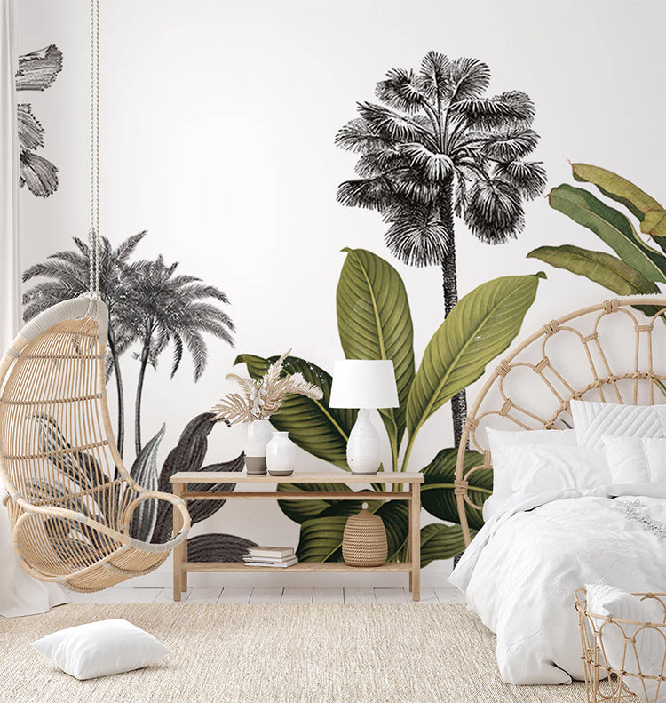 Forest Dreams, Mural Wallpaper in bedroom with swing