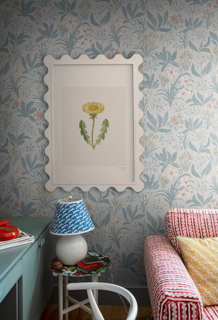 Huset i Solen Floral, Floral Pattern Wallpaper in bedroom