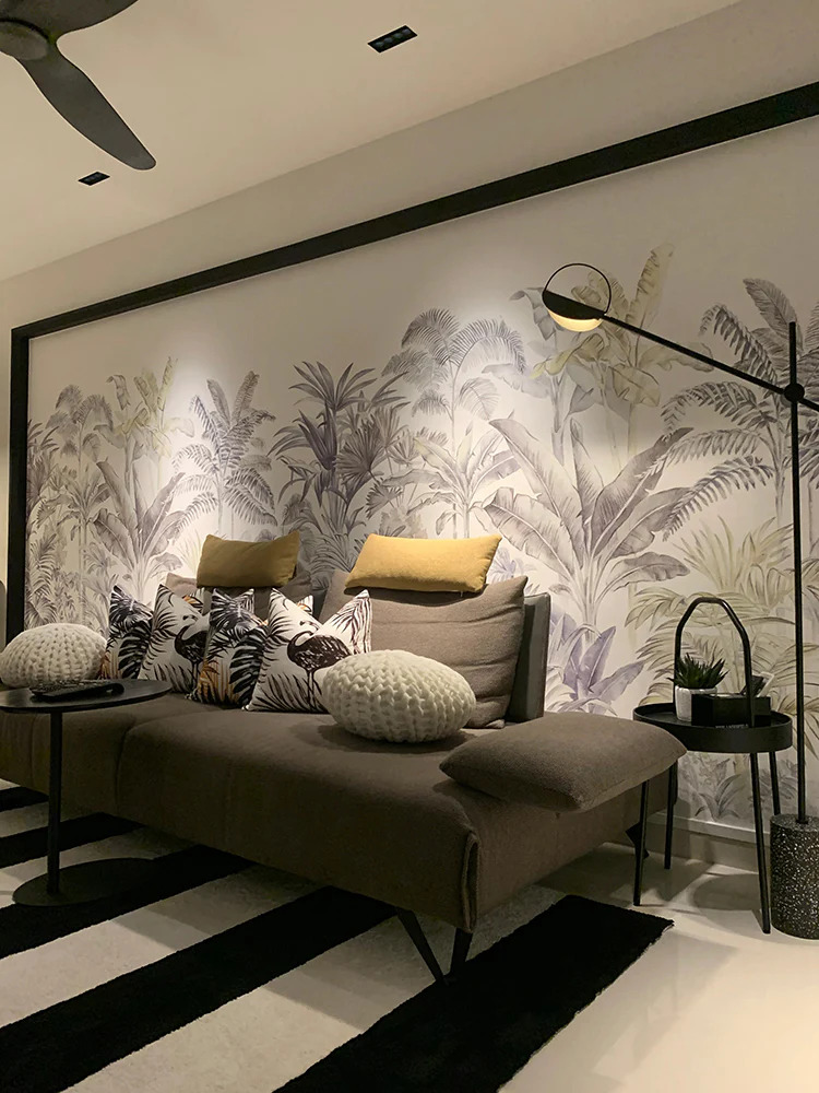 Wallpaper in HDB BTO Living room singapore