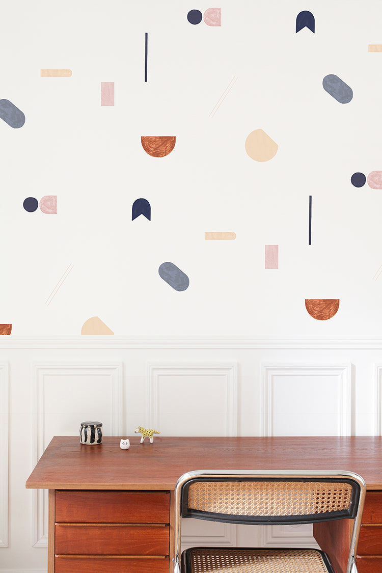 Geometric Canele, Pattern Wallpaper in workspace